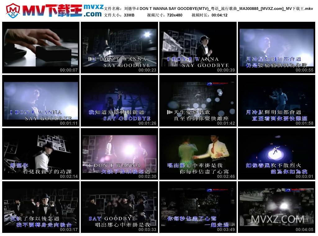 刘德华-I DON T WANNA SAY GOODBYE(MTV)_粤语_流行歌曲_MA300885